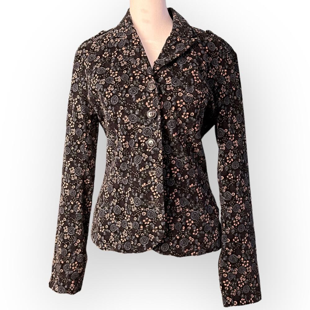 Urban Outfitters Kimchi and Blue Floral‎ Velvet Blazer Size M